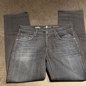 7 For All Mankind Charcoal Straight Leg Jeans